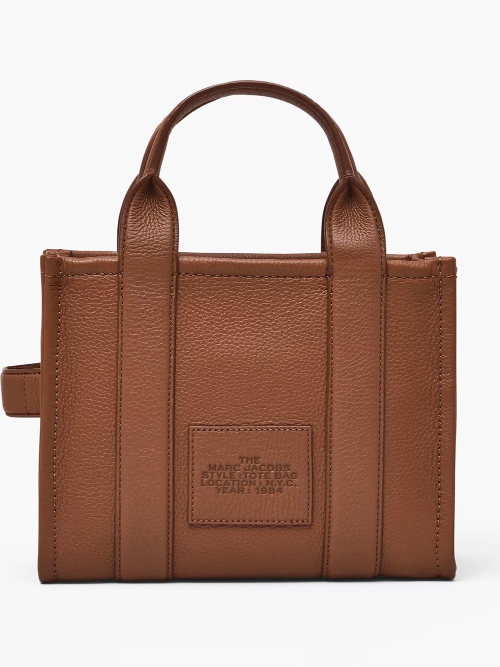 Marc Jacobs The Tote Bag Small Pebbled Leather in Cognac NWT - Picture 14 of 15